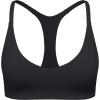 imageCRZ YOGA Butterluxe Low Coverage V Neck Sports Bras for Women  Spaghetti Straps Racerback Padded Yoga TopBlack
