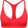 imageCRZ YOGA Butterluxe Low Coverage V Neck Sports Bras for Women  Spaghetti Straps Racerback Padded Yoga TopDeep Red