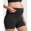 imageCRZ YOGA Butterluxe Maternity Biker Shorts 4  Over The Belly Pregnancy Yoga Workout Womens Activewear Buttery SoftBlack