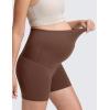 imageCRZ YOGA Butterluxe Maternity Biker Shorts 4  Over The Belly Pregnancy Yoga Workout Womens Activewear Buttery SoftCoffee Brown