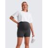 imageCRZ YOGA Butterluxe Maternity Biker Shorts 4  Over The Belly Pregnancy Yoga Workout Womens Activewear Buttery SoftMysterious Grey