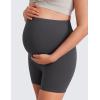 imageCRZ YOGA Butterluxe Maternity Biker Shorts 4  Over The Belly Pregnancy Yoga Workout Womens Activewear Buttery SoftMysterious Grey