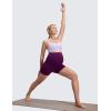 imageCRZ YOGA Butterluxe Maternity Biker Shorts 4  Over The Belly Pregnancy Yoga Workout Womens Activewear Buttery SoftPlum Magenta