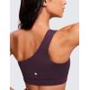 imageCRZ YOGA Butterluxe One Shoulder Sports Bras for Women  Sleeveless One Strap Low Impact Asymmetrical Workout Yoga TopsDeep Purple
