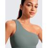 imageCRZ YOGA Butterluxe One Shoulder Sports Bras for Women  Sleeveless One Strap Low Impact Asymmetrical Workout Yoga TopsGrey Sage