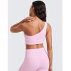 imageCRZ YOGA Butterluxe One Shoulder Sports Bras for Women  Sleeveless One Strap Low Impact Asymmetrical Workout Yoga TopsVita Pink