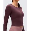 imageCRZ YOGA Butterluxe Scoop Neck Long Sleeve Shirts for Women  Workout Athletic Casual Tops Crop Slim Basic Tight ShirtRipe Plum