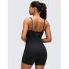 imageCRZ YOGA Butterluxe Soft Double Lined Cami Rompers for Women  Tank Top Sleeveless One Piece Yoga Jumpsuit Bodysuit ShortsBlack