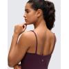 imageCRZ YOGA Butterluxe Soft Double Lined Cami Rompers for Women  Tank Top Sleeveless One Piece Yoga Jumpsuit Bodysuit ShortsDeep Purple