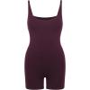 imageCRZ YOGA Butterluxe Soft Double Lined Cami Rompers for Women  Tank Top Sleeveless One Piece Yoga Jumpsuit Bodysuit ShortsDeep Purple