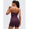 imageCRZ YOGA Butterluxe Soft Double Lined Cami Rompers for Women  Tank Top Sleeveless One Piece Yoga Jumpsuit Bodysuit ShortsDeep Purple
