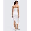 imageCRZ YOGA Butterluxe Tube Top Midi Dress for Women  Bodycon Strapless Off Shoulder Casual Party Outfits with PaddedWhite