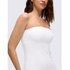imageCRZ YOGA Butterluxe Tube Top Midi Dress for Women  Bodycon Strapless Off Shoulder Casual Party Outfits with PaddedWhite