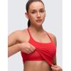 imageCRZ YOGA Butterluxe Twist Cross Back Crop Tank Tops for Women  Padded Adjustable Straps Yoga Longline Sports BrasAurora Red