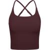 imageCRZ YOGA Butterluxe Twist Cross Back Crop Tank Tops for Women  Padded Adjustable Straps Yoga Longline Sports BrasRipe Plum