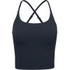 imageCRZ YOGA Butterluxe Twist Cross Back Crop Tank Tops for Women  Padded Adjustable Straps Yoga Longline Sports BrasTrue Navy