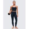 imageCRZ YOGA Butterluxe Twist Cross Back Crop Tank Tops for Women  Padded Adjustable Straps Yoga Longline Sports BrasTrue Navy