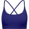 imageCRZ YOGA Butterluxe Twist Cross Back Sports Bras for Women  U Neck Padded Adjustable Spaghetti Straps Yoga TopLarkspur Blue