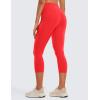 imageCRZ YOGA Butterluxe Workout Capri Leggings Pockets 21  High Waisted Gym Athletic Womens Crop YogaDeep Red