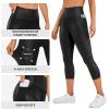 imageCRZ YOGA Butterluxe Workout Capri Leggings Pockets 21  High Waisted Gym Athletic Womens Crop YogaFaux Leather Black