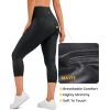 imageCRZ YOGA Butterluxe Workout Capri Leggings Pockets 21  High Waisted Gym Athletic Womens Crop YogaFaux Leather Black