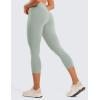 imageCRZ YOGA Butterluxe Workout Capri Leggings Pockets 21  High Waisted Gym Athletic Womens Crop YogaGreen Palm Court