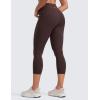 imageCRZ YOGA Butterluxe Workout Capri Leggings Pockets 21  High Waisted Gym Athletic Womens Crop YogaHot Fudge Brown