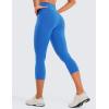 imageCRZ YOGA Butterluxe Workout Capri Leggings Pockets 21  High Waisted Gym Athletic Womens Crop YogaSparkle Blue