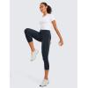imageCRZ YOGA Butterluxe Workout Capri Leggings Pockets 21  High Waisted Gym Athletic Womens Crop YogaTrue Navy