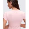 imageCRZ YOGA Cloud Jersey Crewneck Baby Tee for Women  Casual Workout Basic Short Sleeve Shirts Summer Daily Soft Stretchy TopsStrawberry Pink