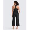 imageCRZ YOGA Cloudweight Racer Back Casual Jumpsuits for Women  Cropped Wideleg Pants One Piece Yoga Bodysuits No Padded BraBlack