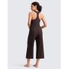 imageCRZ YOGA Cloudweight Racer Back Casual Jumpsuits for Women  Cropped Wideleg Pants One Piece Yoga Bodysuits No Padded BraHot Fudge Brown