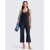 imageCRZ YOGA Cloudweight Racer Back Casual Jumpsuits for Women  Cropped Wideleg Pants One Piece Yoga Bodysuits No Padded BraTrue Navy
