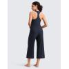 imageCRZ YOGA Cloudweight Racer Back Casual Jumpsuits for Women  Cropped Wideleg Pants One Piece Yoga Bodysuits No Padded BraTrue Navy