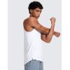imageCRZ YOGA Cloudweight Workout Tank Tops for Men  Comfy Lightweight Quick Dry Sleeveless Muscle Athletic ShirtsWhite