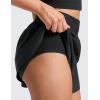 imageCRZ YOGA Drapey Double Ruffles Athletic Shorts for Women 25  High Waisted Flowy Tennis Workout Running Tiered SkortsBlack