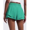 imageCRZ YOGA Drapey Double Ruffles Athletic Shorts for Women 25  High Waisted Flowy Tennis Workout Running Tiered SkortsCascadia Green