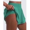 imageCRZ YOGA Drapey Double Ruffles Athletic Shorts for Women 25  High Waisted Flowy Tennis Workout Running Tiered SkortsCascadia Green