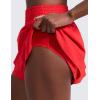 imageCRZ YOGA Drapey Double Ruffles Athletic Shorts for Women 25  High Waisted Flowy Tennis Workout Running Tiered SkortsDeep Red