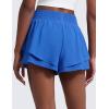imageCRZ YOGA Drapey Double Ruffles Athletic Shorts for Women 25  High Waisted Flowy Tennis Workout Running Tiered SkortsSparkle Blue