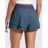 imageCRZ YOGA Drapey Double Ruffles Athletic Shorts for Women 25  High Waisted Flowy Tennis Workout Running Tiered SkortsStelindigo