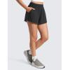 imageCRZ YOGA Drapey Flowy Athletic Shorts for Women 25  Relaxed Fit High Waisted Tennis Workout RunningBlack