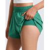 imageCRZ YOGA Drapey Flowy Athletic Shorts for Women 25  Relaxed Fit High Waisted Tennis Workout RunningCascadia Green