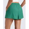 imageCRZ YOGA Drapey Flowy Athletic Shorts for Women 25  Relaxed Fit High Waisted Tennis Workout RunningCascadia Green