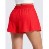 imageCRZ YOGA Drapey Flowy Athletic Shorts for Women 25  Relaxed Fit High Waisted Tennis Workout RunningDeep Red