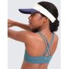 imageCRZ YOGA Girls Butterluxe Cross Back Sports Bra  Yoga Athletic Casual Tops Scoop Neck Padded Crop Kids TeenBlue Ashes