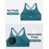 imageCRZ YOGA Girls Butterluxe Cross Back Sports Bra  Yoga Athletic Casual Tops Scoop Neck Padded Crop Kids TeenBorealis Green