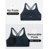 imageCRZ YOGA Girls Butterluxe Cross Back Sports Bra  Yoga Athletic Casual Tops Scoop Neck Padded Crop Kids TeenTrue Navy
