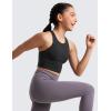 imageCRZ YOGA Girls Butterluxe Double Lined Racerback Crop Tank Tops  High Neck Dance Yoga Athletic Casual Tight Kids TeenBlack