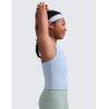 imageCRZ YOGA Girls Butterluxe Double Lined Racerback Tank Tops Waist Length  High Neck Dance Yoga Athletic Casual Kids TeenCambric Blue